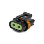 Metri-Pack 2-Way 630 Series Female Connector, 14-12 Ga., 46A, Black - Aptiv